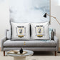 Personalized Prince Hall Freemasonry Pillow Cover Masonic Square And Compass Vintage Gold Pillar Illustration