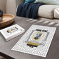 Personalized Prince Hall Freemasonry Puzzle Masonic Square And Compass Vintage Gold Pillar Illustration