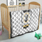 Personalized Prince Hall Freemasonry Quilt Masonic Square And Compass Vintage Gold Pillar Illustration