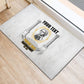 Personalized Prince Hall Freemasonry Rubber Doormat Masonic Square And Compass Vintage Gold Pillar Illustration