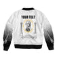 Personalized Prince Hall Freemasonry Sleeve Zip Bomber Jacket Masonic Square And Compass Vintage Gold Pillar Illustration