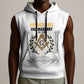 Personalized Prince Hall Freemasonry Sleeveless Hoodie Masonic Square And Compass Vintage Gold Pillar Illustration