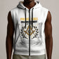 Personalized Prince Hall Freemasonry Sleeveless Zip Hoodie Masonic Square And Compass Vintage Gold Pillar Illustration