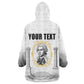 Personalized Prince Hall Freemasonry Wearable Blanket Hoodie Masonic Square And Compass Vintage Gold Pillar Illustration