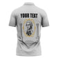 Personalized Prince Hall Freemasonry Zipper Polo Shirt Masonic Square And Compass Vintage Gold Pillar Illustration