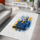 Prince Hall Freemasonry Area Rug Square And Compass Letter G Watercolor Portrait Art