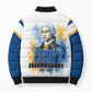 Prince Hall Freemasonry Bomber Puffer Jacket Square And Compass Letter G Watercolor Portrait Art