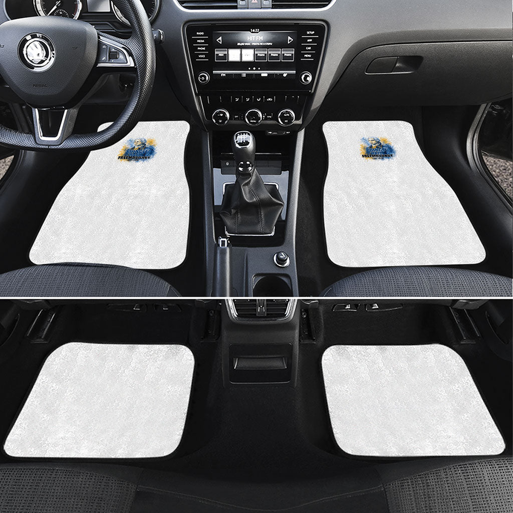 Prince Hall Freemasonry Car Mats Square And Compass Letter G Watercolor Portrait Art