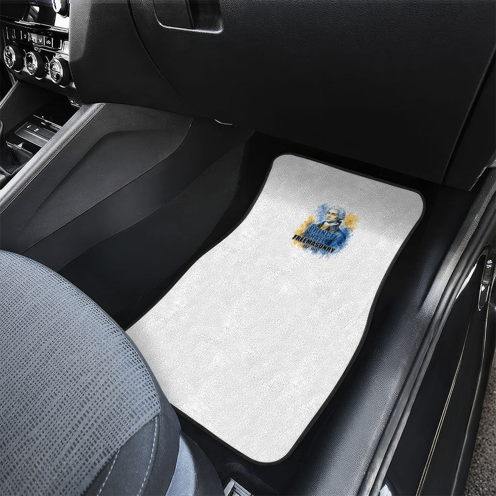 Prince Hall Freemasonry Car Mats Square And Compass Letter G Watercolor Portrait Art