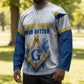 Prince Hall Freemasonry Hockey Jersey Square And Compass Letter G Watercolor Portrait Art