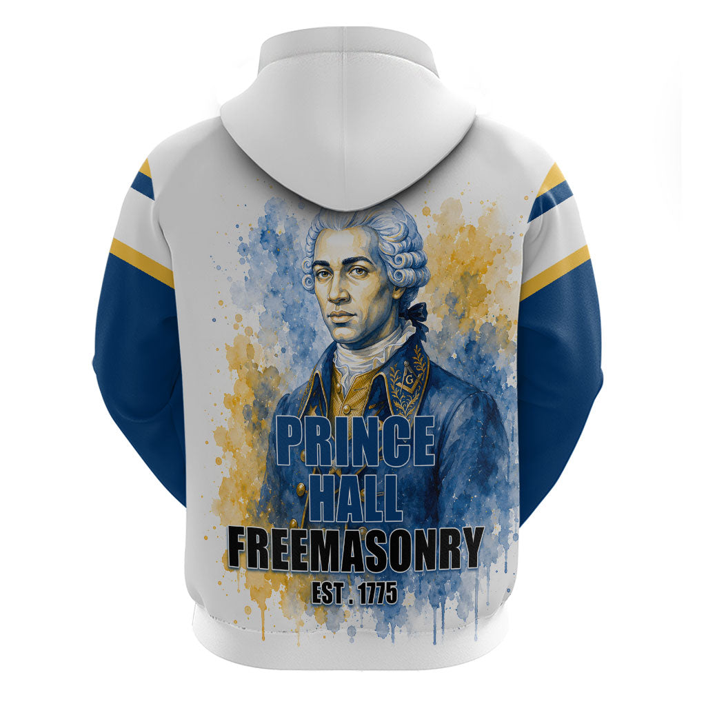 Prince Hall Freemasonry Hoodie Square And Compass Letter G Watercolor Portrait Art