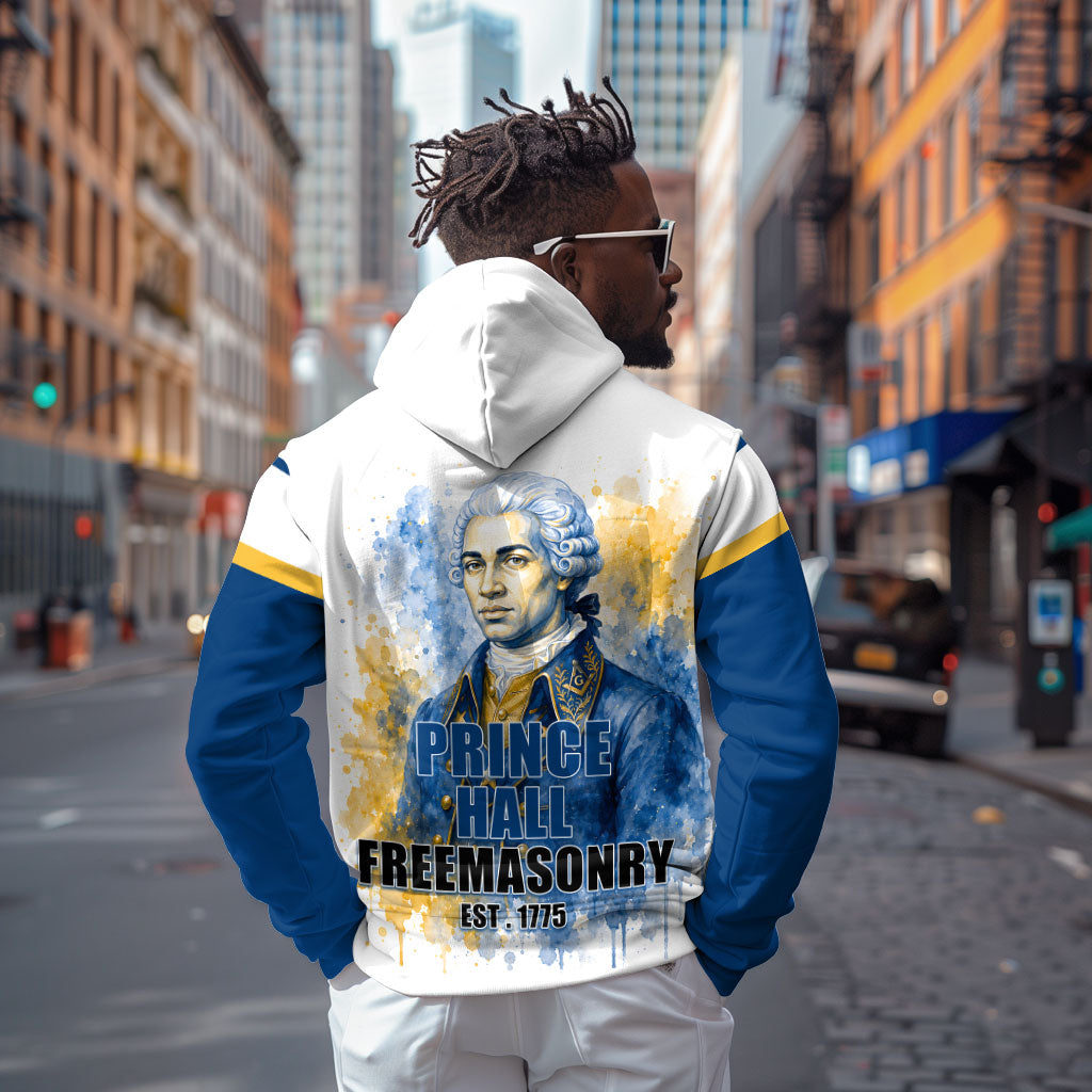 Prince Hall Freemasonry Hoodie Square And Compass Letter G Watercolor Portrait Art