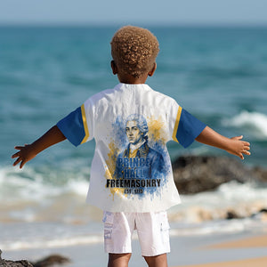 Prince Hall Freemasonry Kid Hawaiian Shirt Square And Compass Letter G Watercolor Portrait Art