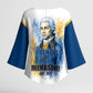 Prince Hall Freemasonry Kimono Sleeve Blouse Square And Compass Letter G Watercolor Portrait Art