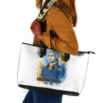 Prince Hall Freemasonry Leather Tote Bag Square And Compass Letter G Watercolor Portrait Art