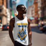 Prince Hall Freemasonry Men Tank Top Square And Compass Letter G Watercolor Portrait Art