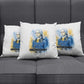 Prince Hall Freemasonry Pillow Cover Square And Compass Letter G Watercolor Portrait Art