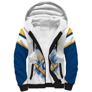 Prince Hall Freemasonry Sherpa Hoodie Square And Compass Letter G Watercolor Portrait Art