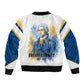 Prince Hall Freemasonry Sleeve Zip Bomber Jacket Square And Compass Letter G Watercolor Portrait Art