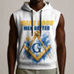 Prince Hall Freemasonry Sleeveless Hoodie Square And Compass Letter G Watercolor Portrait Art