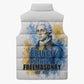 Prince Hall Freemasonry Sleeveless Puffer Jacket Square And Compass Letter G Watercolor Portrait Art