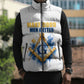 Prince Hall Freemasonry Sleeveless Puffer Jacket Square And Compass Letter G Watercolor Portrait Art