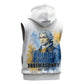 Prince Hall Freemasonry Sleeveless Zip Hoodie Square And Compass Letter G Watercolor Portrait Art