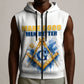 Prince Hall Freemasonry Sleeveless Zip Hoodie Square And Compass Letter G Watercolor Portrait Art