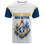 Prince Hall Freemasonry T shirt Square And Compass Letter G Watercolor Portrait Art