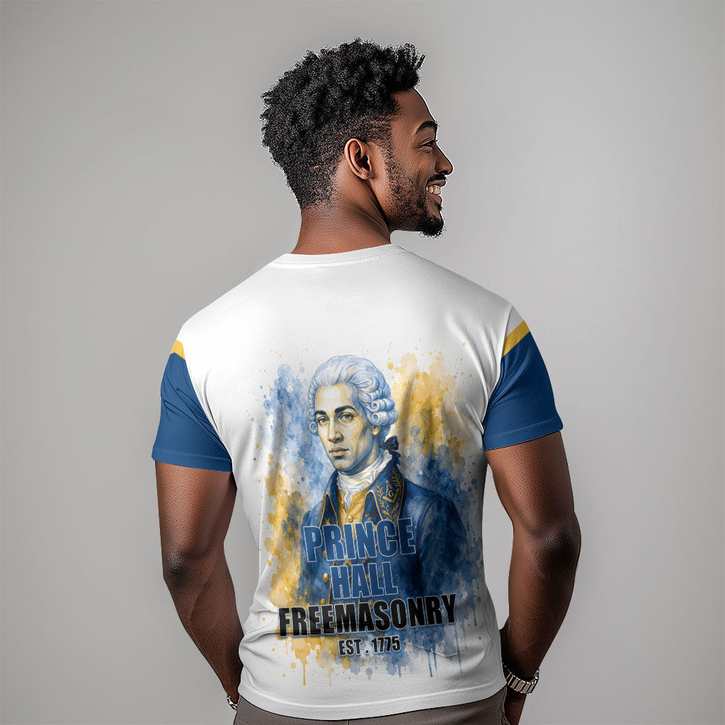 Prince Hall Freemasonry T shirt Square And Compass Letter G Watercolor Portrait Art