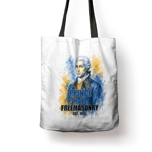 Prince Hall Freemasonry Tote Bag Square And Compass Letter G Watercolor Portrait Art