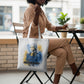 Prince Hall Freemasonry Tote Bag Square And Compass Letter G Watercolor Portrait Art