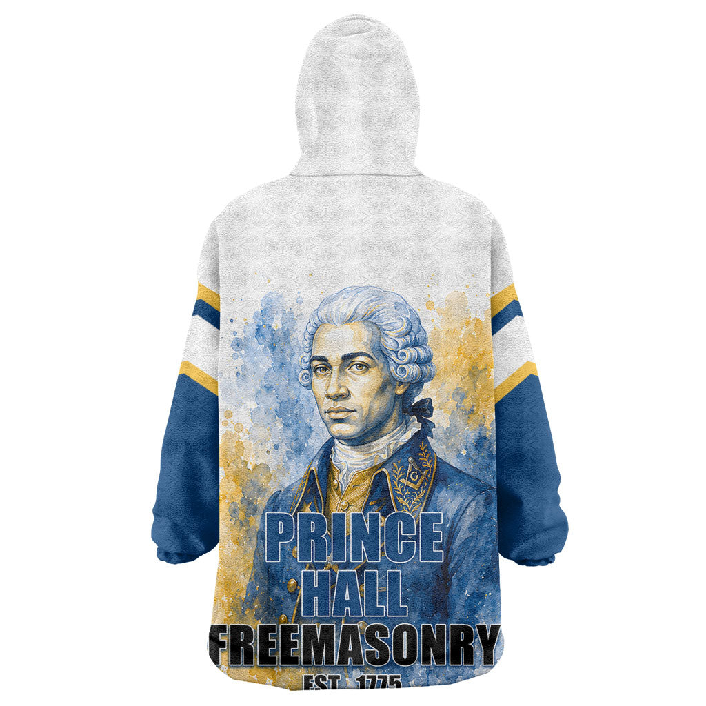 Prince Hall Freemasonry Wearable Blanket Hoodie Square And Compass Letter G Watercolor Portrait Art