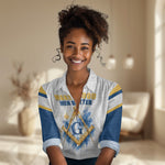 Prince Hall Freemasonry Women Casual Shirt Square And Compass Letter G Watercolor Portrait Art