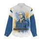 Prince Hall Freemasonry Women Casual Shirt Square And Compass Letter G Watercolor Portrait Art