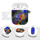 Prince Hall Freemasonry AirPods Case Colorful Graffiti Paint Splatter On Urban Stone Wall