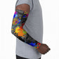Prince Hall Freemasonry Arm Sleeves Colorful Graffiti Paint Splatter On Urban Stone Wall