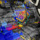 Prince Hall Freemasonry Back Car Seat Cover Colorful Graffiti Paint Splatter On Urban Stone Wall