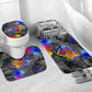 Prince Hall Freemasonry Bathroom Set Colorful Graffiti Paint Splatter On Urban Stone Wall