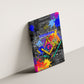 Prince Hall Freemasonry Canvas Wall Art Colorful Graffiti Paint Splatter On Urban Stone Wall