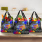 Prince Hall Freemasonry Grocery Bag Colorful Graffiti Paint Splatter On Urban Stone Wall