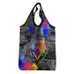 Prince Hall Freemasonry Grocery Bag Colorful Graffiti Paint Splatter On Urban Stone Wall