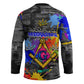 Prince Hall Freemasonry Hockey Jersey Colorful Graffiti Paint Splatter On Urban Stone Wall