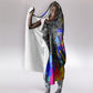 Prince Hall Freemasonry Hooded Blanket Colorful Graffiti Paint Splatter On Urban Stone Wall