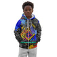 Prince Hall Freemasonry Kid Hoodie Colorful Graffiti Paint Splatter On Urban Stone Wall