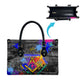Prince Hall Freemasonry Leather Bag Colorful Graffiti Paint Splatter On Urban Stone Wall