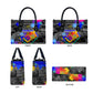Prince Hall Freemasonry Leather Bag Colorful Graffiti Paint Splatter On Urban Stone Wall