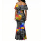 Prince Hall Freemasonry Mermaid Dress Colorful Graffiti Paint Splatter On Urban Stone Wall