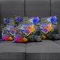 Prince Hall Freemasonry Pillow Cover Colorful Graffiti Paint Splatter On Urban Stone Wall