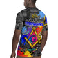 Prince Hall Freemasonry Rugby Jersey Colorful Graffiti Paint Splatter On Urban Stone Wall
